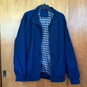 Navy Blue Polyester Jacket